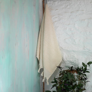 Dotted Terry Hand Towel: Taupe