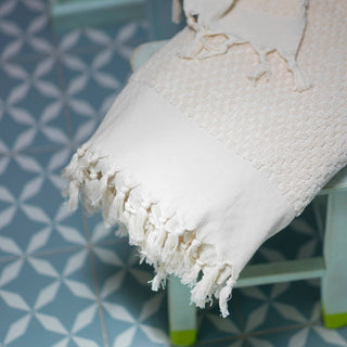 Dotted Terry Hand Towel: Taupe