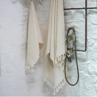 Dotted Terry Hand Towel: Taupe