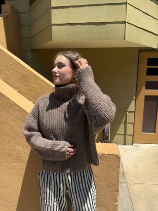 Bruno Highland Wool Sweater: Brown