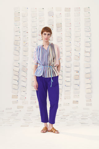 Artemis Handwoven Belted Blouse