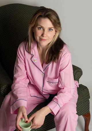 The Fiona. Pure cotton pj set with classic notch collar