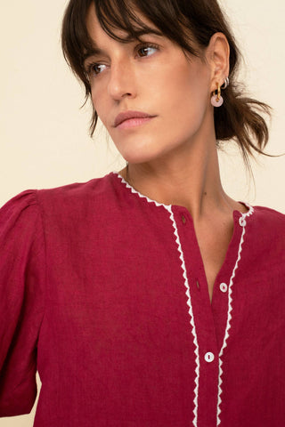 Leonor Blouse, Cherry