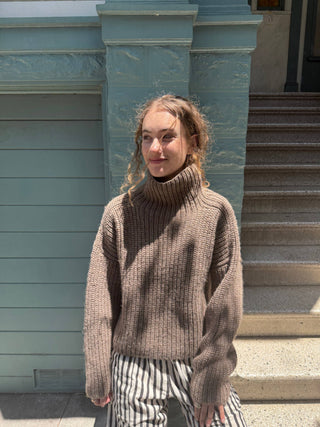 Bruno Highland Wool Sweater: Brown
