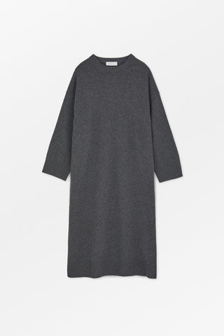 Andrea Merino Wool Dress, Graphite Mélange