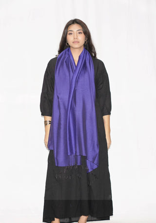 Silky Water Pashmina, Navy