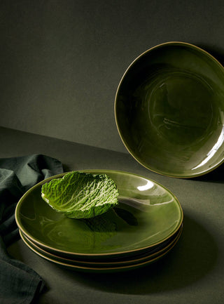 Handmade Stoneware Dinner Plate | Dadasi 10.2": Matte Black