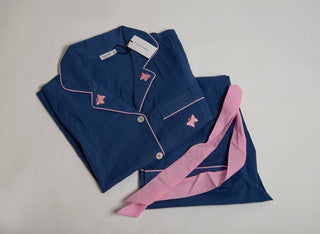 The Fiona. Pure cotton pj set with classic notch collar