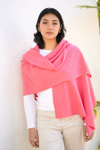 Cashmere Scarf/Wrap Coral