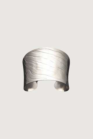 Organic Curved Silver Cuff