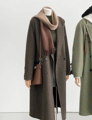 Eden Double-Breasted Wool Trench Coat