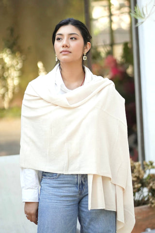 Cashmere Scarf/Wrap Ivory