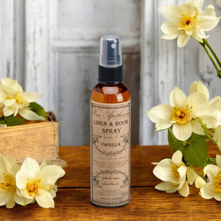 Vanilla Linen & Room Spray, 4 oz Amber Bottle