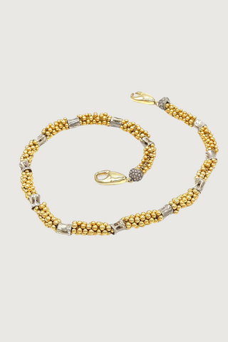 Bali Bead & Shark Vertebrae Necklace, Vermeil