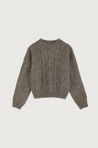 Ellen Merino Wool Sweater, Light Brown