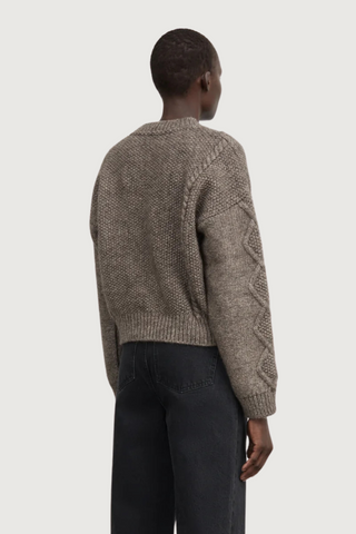 Ellen Merino Wool Sweater, Light Brown