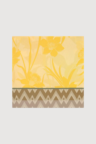 Vie Vosages Cotton Napkin, Set of Four; Yellow