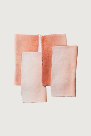 Aurora Ombre Linen Napkin, Set of Four; Rust