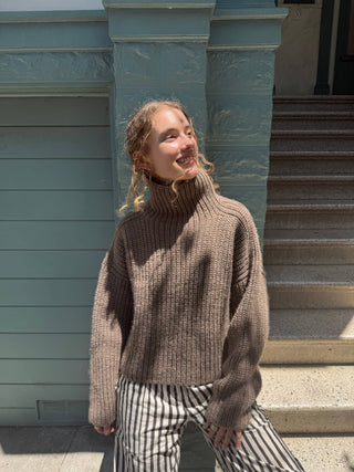 Bruno Highland Wool Sweater: Brown