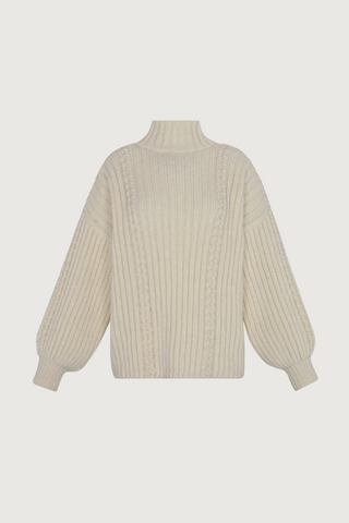 Mayu Alpaca Wool Sweater, Ivory