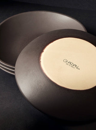 Handmade Stoneware Dinner Plate | Dadasi 10.2": Matte Black