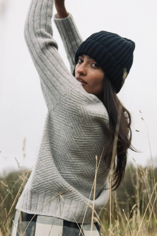 Shika Lambswool Sweater, Pearl Gray