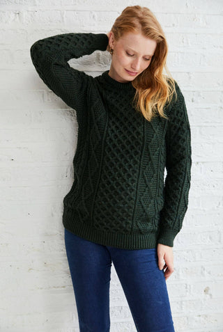 Éireann Irish Knit Sweater, Green