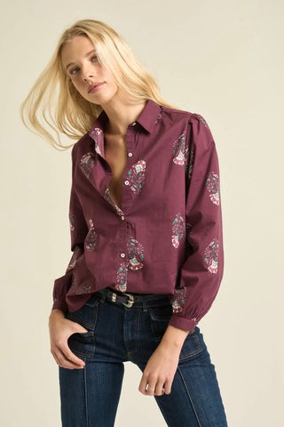 Leonor Blouse: Burgundy