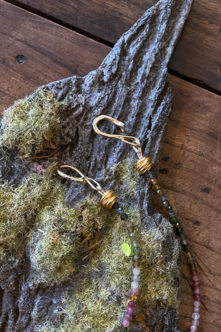 Poppy Seed Pod Pendant Necklace, XL Opera