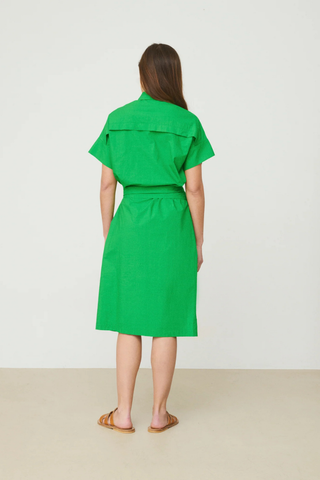 Gordes Hand-Embroidered Daisy Shirt Dress