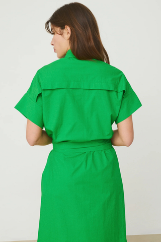 Gordes Hand-Embroidered Daisy Shirt Dress