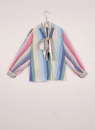 Claudie Handwoven Stripe Blouse