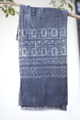 Geo Wool & Silk Scarf