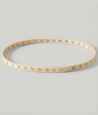 Cala Belt - Bone | Skinny Snap Belt | One-Size Adjustable