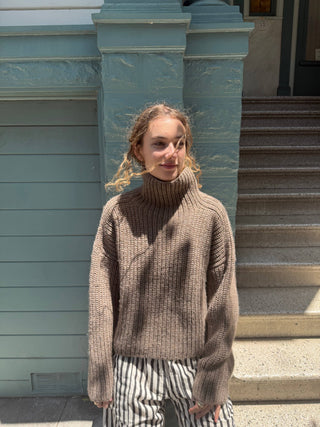 Bruno Highland Wool Sweater: Brown