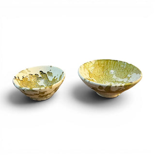 Handmade Yellow Splatter Clay Bowl ( SET OF 6 )