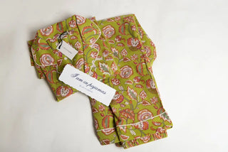 The Kathlyn. Pure cotton classic pj set with notch collar