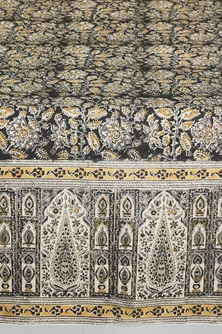 Black & Ivory Block Print Tablecloth