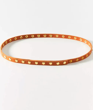 Cala Belt – Cognac | Skinny Snap Belt | One-Size Adjustable