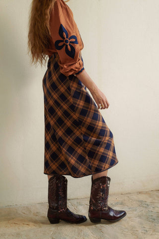A Line Skirt Plaid