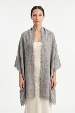 Undyed Cashmere Pashmina, Natural Melange