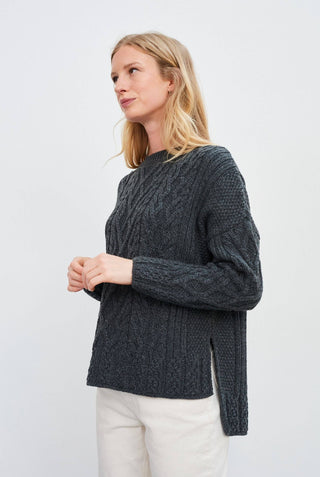 Tully Box Sweater, Slate Grey
