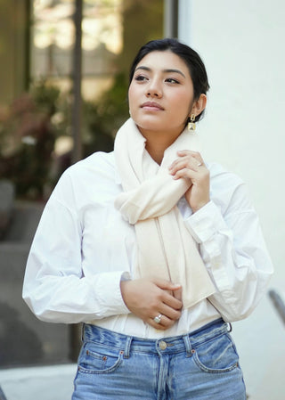 Cashmere Scarf/Wrap Ivory