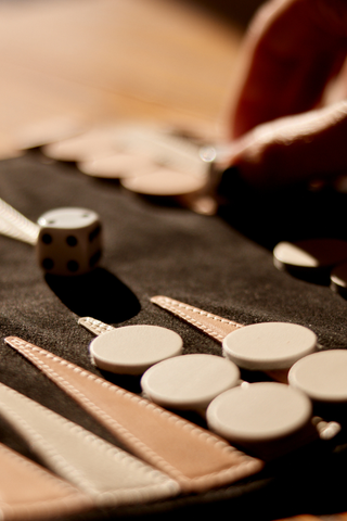 Leather Travel Backgammon Set