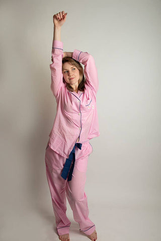 The Fiona. Pure cotton pj set with classic notch collar