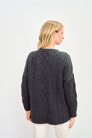 Tully Box Sweater, Slate Grey