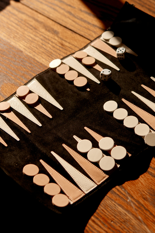 Leather Travel Backgammon Set