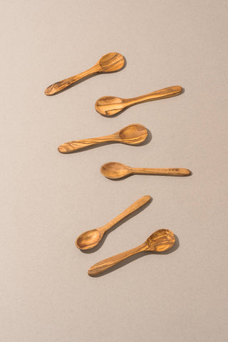 Olive Wood Coffee Spoon, 5''