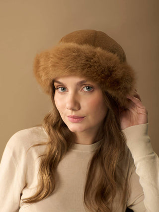 Handmade Felted Alpaca Fur Hat
