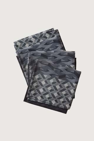 Caractere Cotton Napkin, Set of Four; Grey